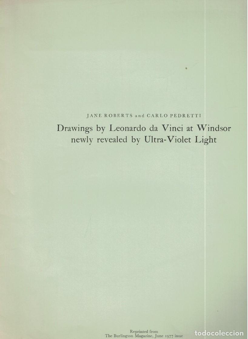 books: DRAWINGS BY LEONARDO DA VINCI AT WINDSOR NEWLY REVEALED BY ULTRA-VIOLET LIGHT. - Roberts. Jane, / C