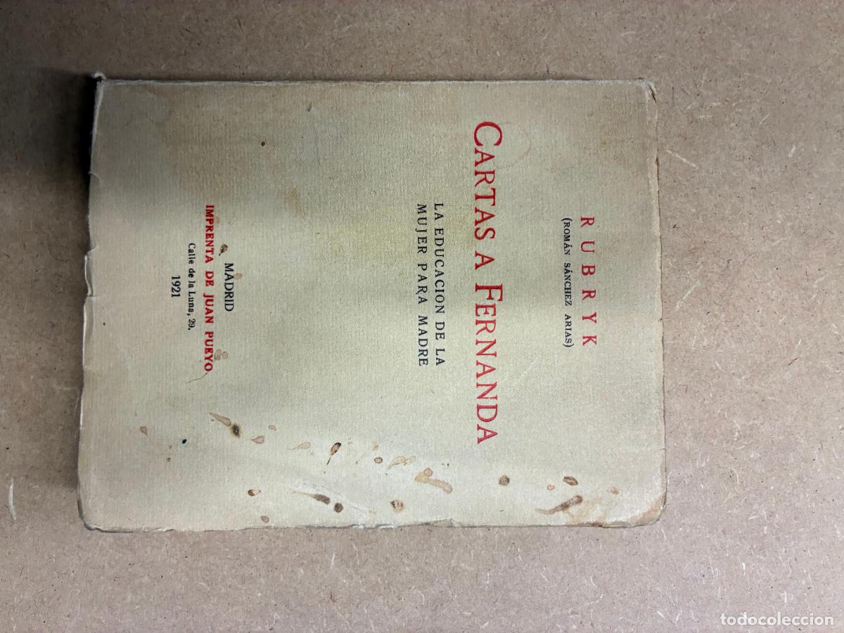 Libros: CARTAS A FERNANDA. LA EDUCACI&Oacute;N DE LA MUJER PARA MADRE. - RUBRYK. (ROM&Aacute;N S&Aacute;NCHEZ ARIAS).