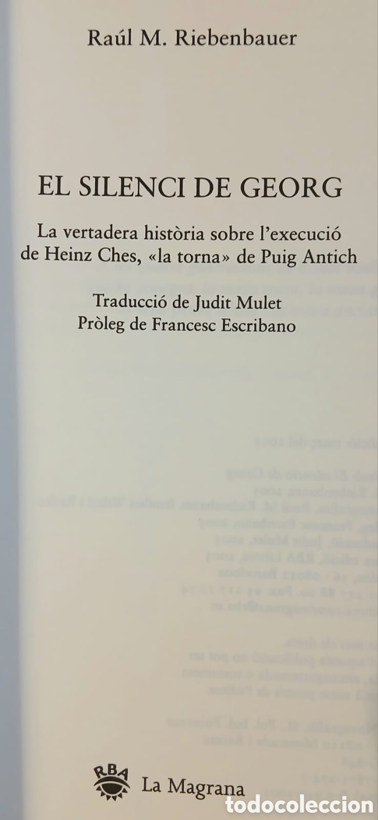 Libros: El silenci de Georg, Ra&uacute;l M. Riebenbauer - Foto 5