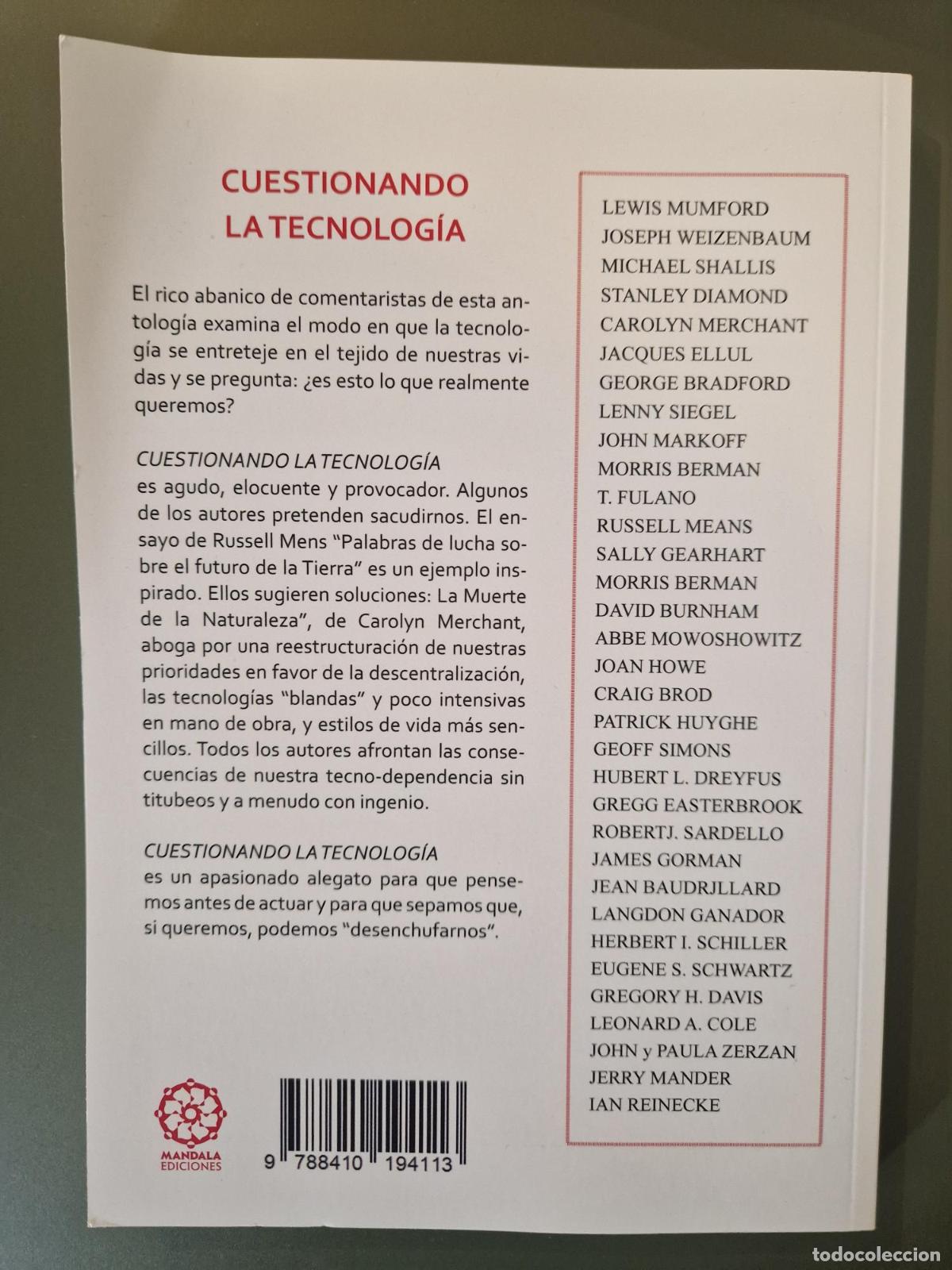Libros: CUESTIONANDO LA TECNOLOG&Iacute;A - CARNES,ALICE/ ZERZAN,JOHN - Foto 2