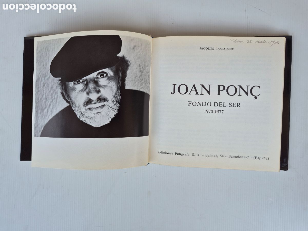 Libros: JOAN PON&Ccedil; - FONDO DEL SER. 1970 - 1977 , JACQUES LASSAIGNE.