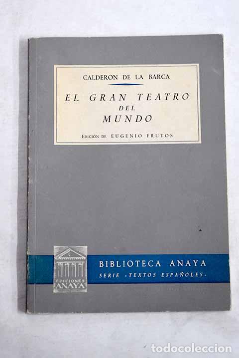 Libros: El gran teatro del mundo.- Calder&oacute;n de la Barca, Pedro