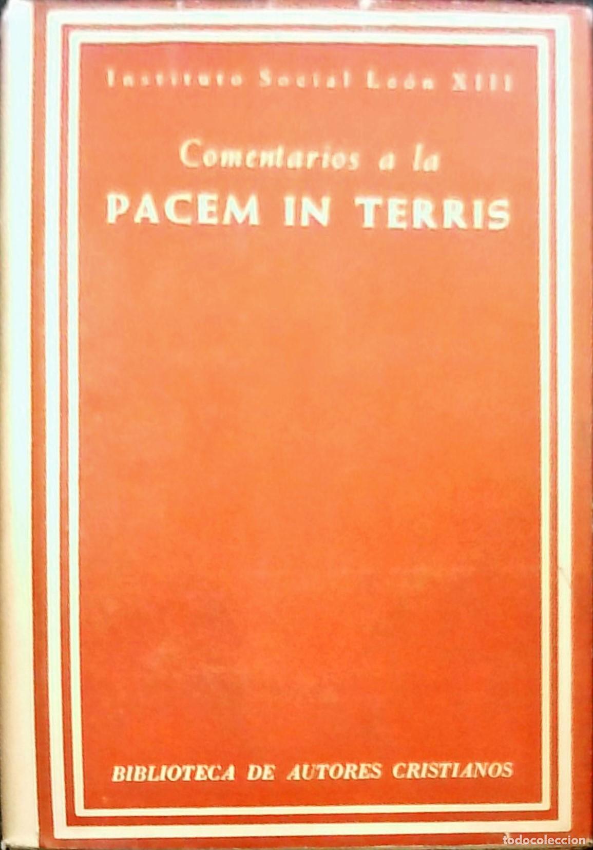 books: Comentarios a la Pacem in terris. Insitituto Social Le&oacute;n XIII - Autores Varios: