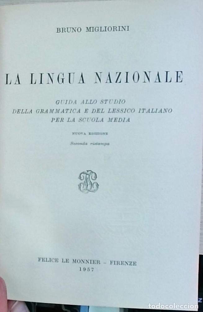 Livros em segunda m&atilde;o: La Lingua Nazionale: Guida allo studio della grammatica e del lessico italiano per la scuola media -