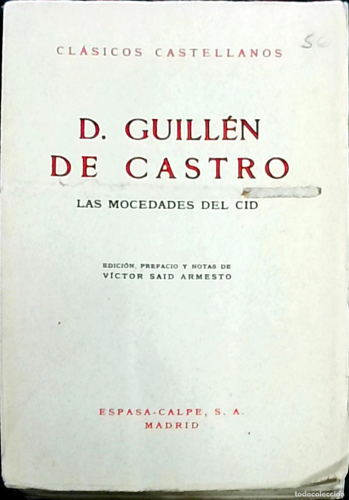 B&uuml;cher: Las mocedades del Cid - Guill&eacute;n de Castro: