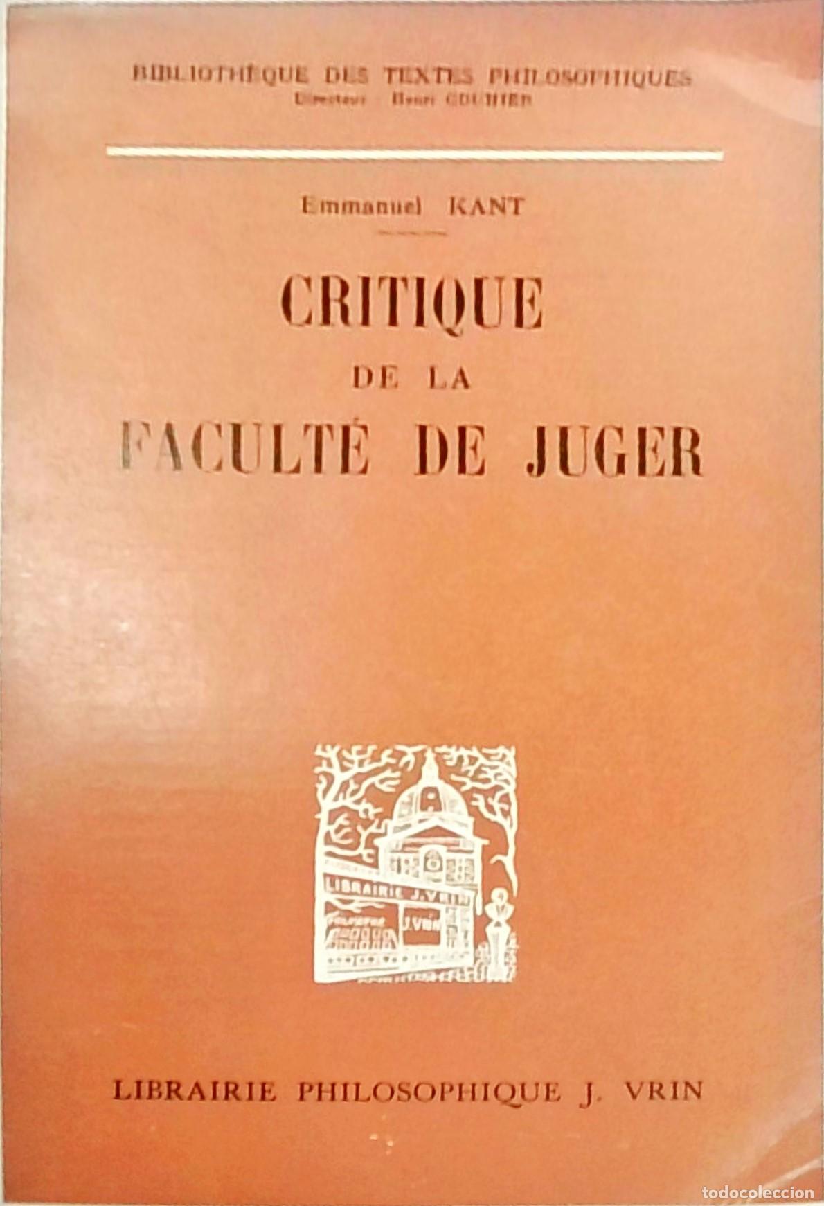 Libri di seconda mano: Critique de la facult&eacute; de juger - Emmanuel Kant: