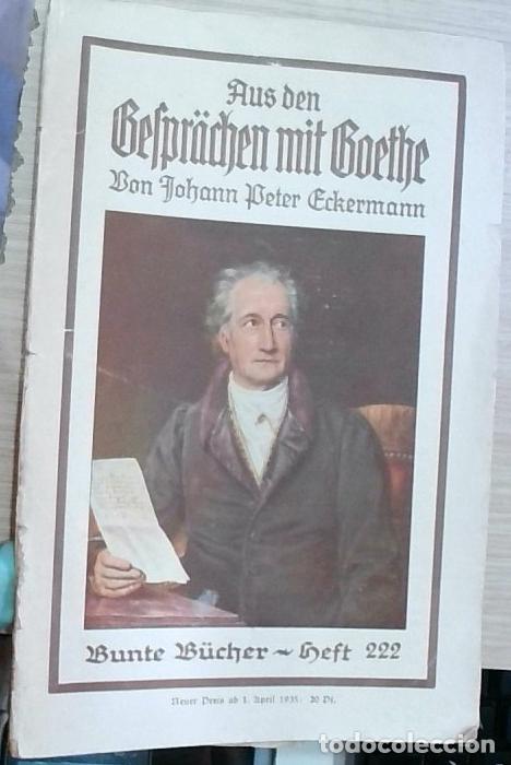 books: Aus den Gespr&auml;chen mit Goethe - Johann Peter Eckermann: