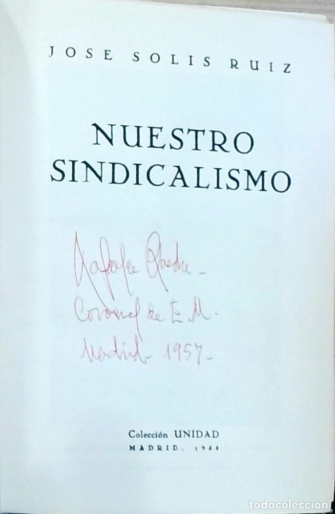 Libros: Nuestro sindicalismo - Jos&eacute; Sol&iacute;s Ruiz: