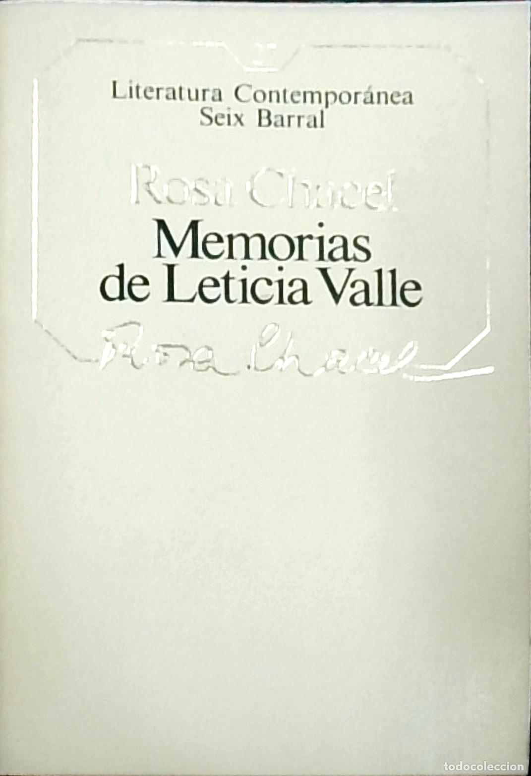 B&uuml;cher: Memorias de Leticia Valle - Rosa Chacel: