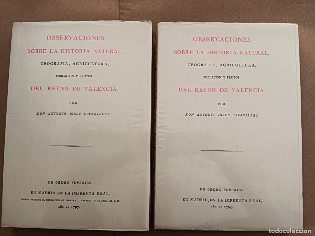 Livros em segunda m&atilde;o: OBSERVACIONES SOBRE LA HISTORIA NATURAL, GEOGRAFIA, AGRICULTURA, POBLACION Y FRUTOS DEL REYNO DE VAL
