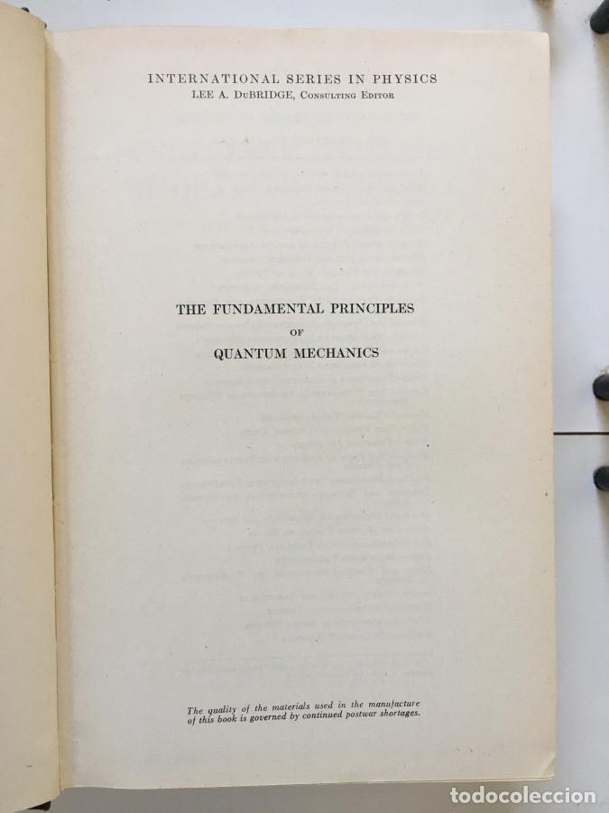 Libros: The Fundamental Principles of Quantum Mechanics. With Elementary Applications - Kemble, Edwin C.