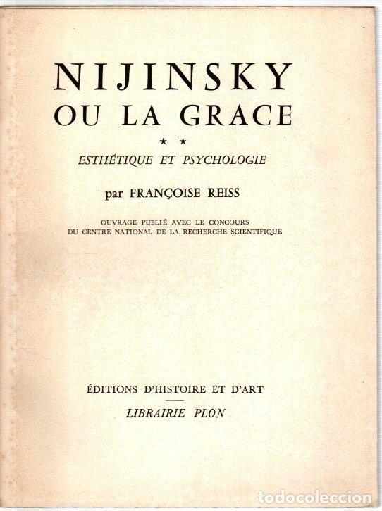 Libros: Nijinsky ou la grace. Esth&eacute;tique et psychologie - Reiss, Fran&ccedil;oise