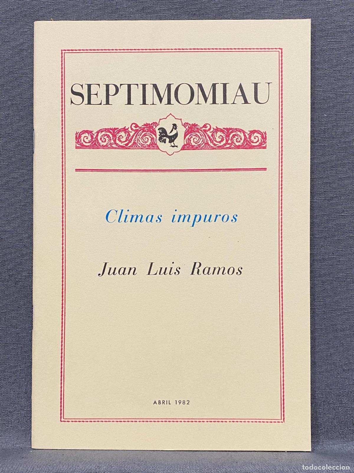 Libri di seconda mano: CLIMAS IMPUROS. - RAMOS, JUAN LUIS.
