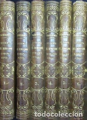 Livres: Sistema del derecho romano actual, 6 tomos - M.F.C. DE SAVIGNY