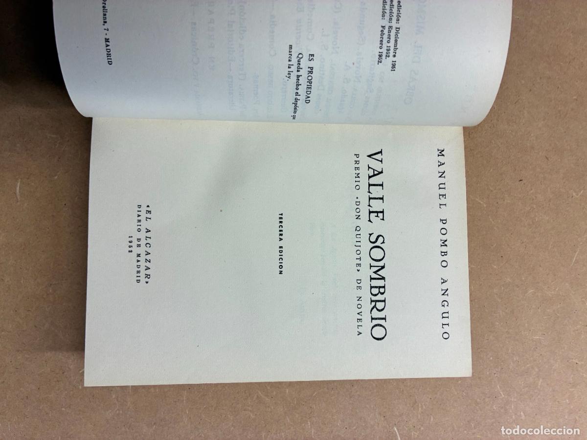 Libros: VALLE SOMBR&Iacute;O. - MANUEL POMBO ANGULO.