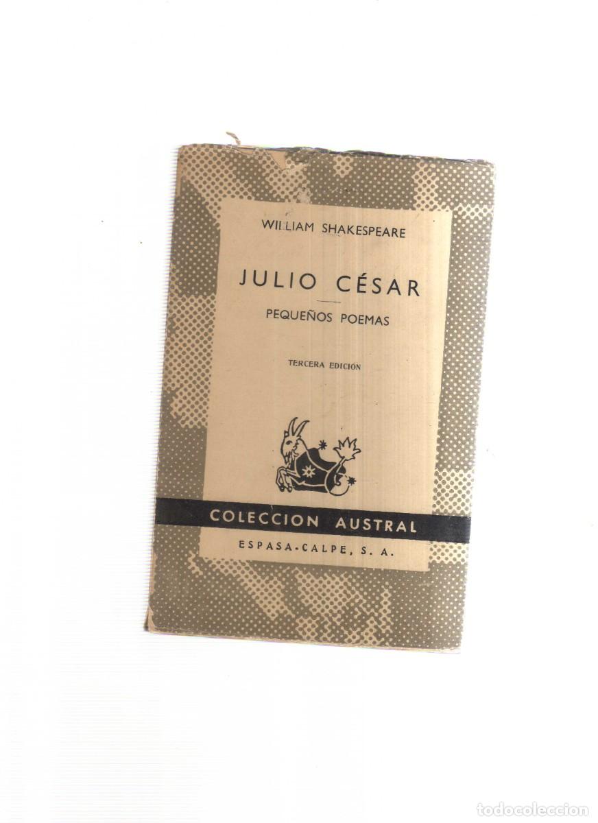 Libros: JULIO CESAR WILLIAM SHAKESPEARE PEQUE&Ntilde;OS POEMAS - Foto 1