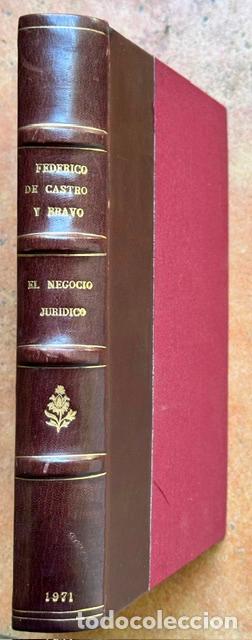 Livros em segunda m&atilde;o: EL NEGOCIO JURIDICO - CASTRO Y BRAVO, Federico de