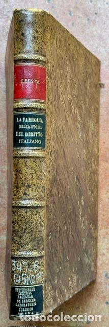 Libros: LA FAMIGLIA NELLA STORIA DEL DIRITTO ITALIANO - BESTA, Enrico