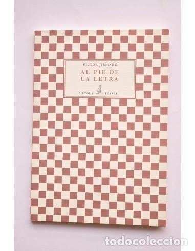 Libros: Al pie de la letra - JIM&Eacute;NEZ, Victor