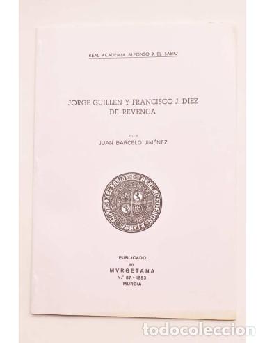 Libros: Jorge Guill&eacute;n y Francisco J. D&iacute;ez de Revenga - BARCEL&Oacute; JIM&Eacute;NEZ, Juan