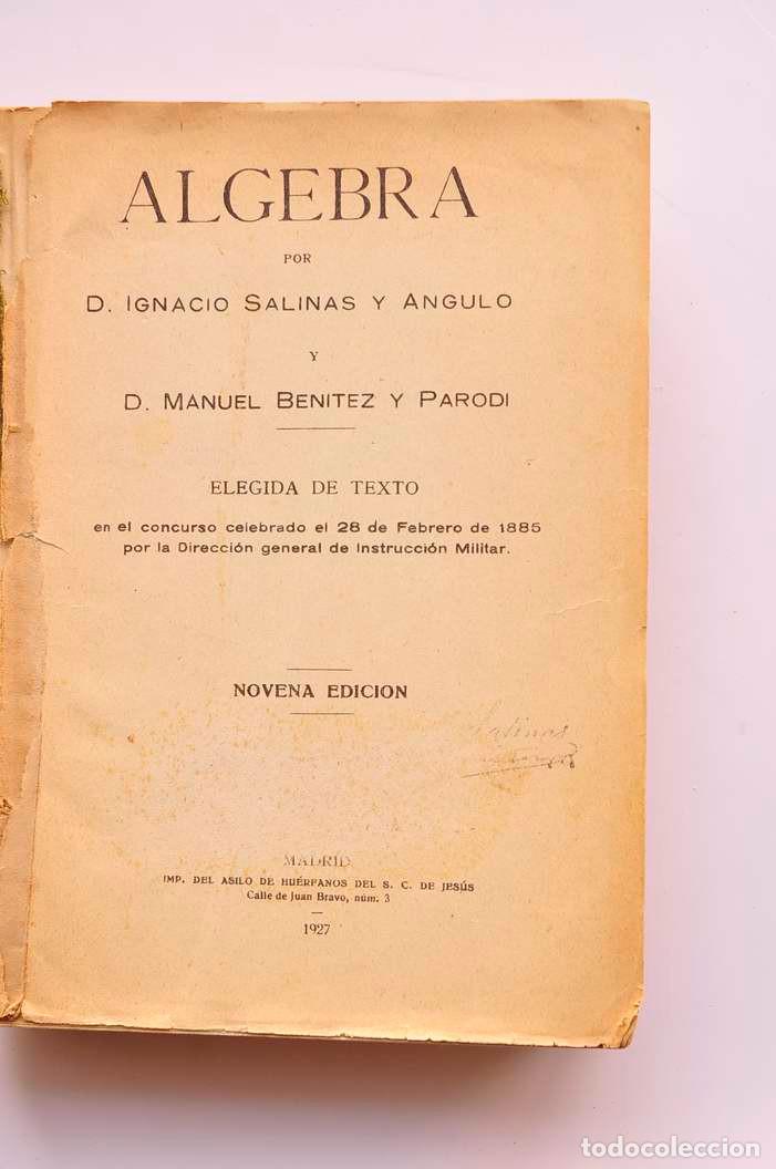 Libros: &Aacute;lgebra - SALINAS Y ANGULO, Ignacio y BEN&Iacute;TEZ Y PARODI, Manuel - Foto 2