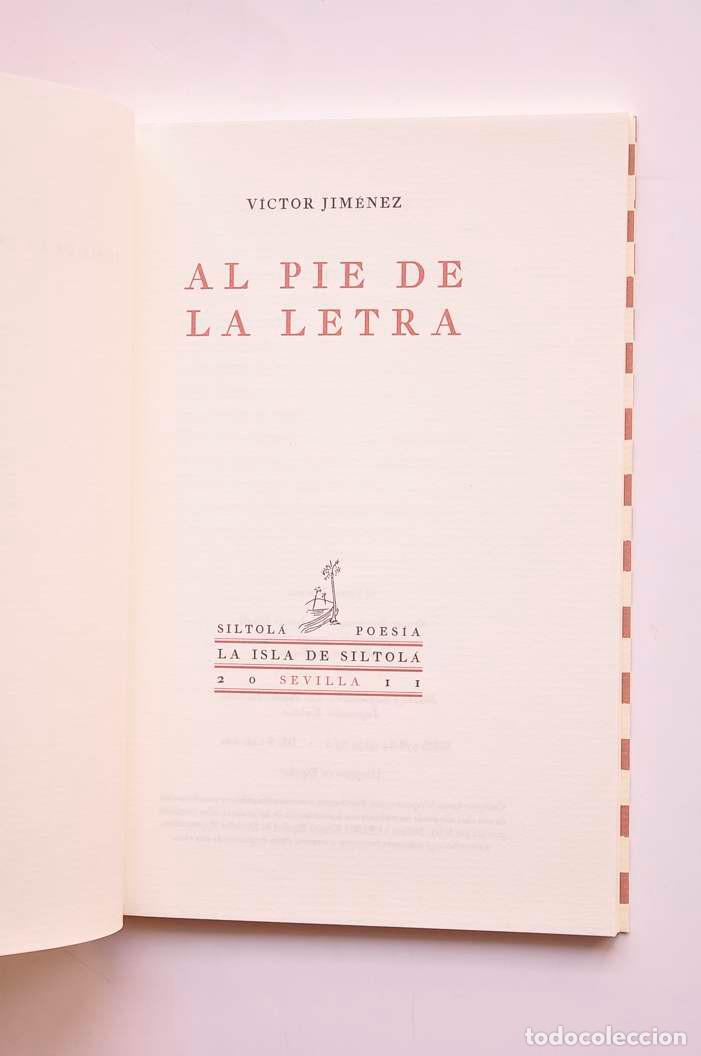 Libros: Al pie de la letra - JIM&Eacute;NEZ, Victor - Foto 2