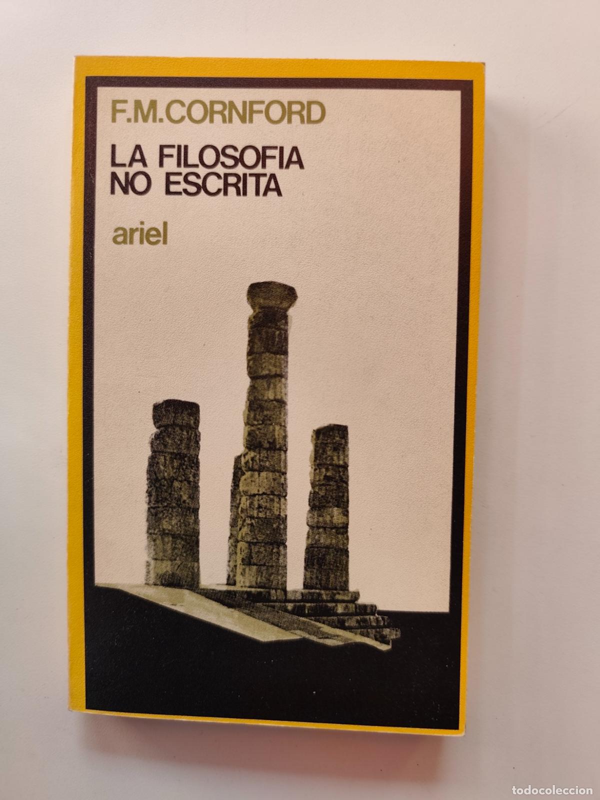 Libros: F. M. Cornford - La filosofia no escrita