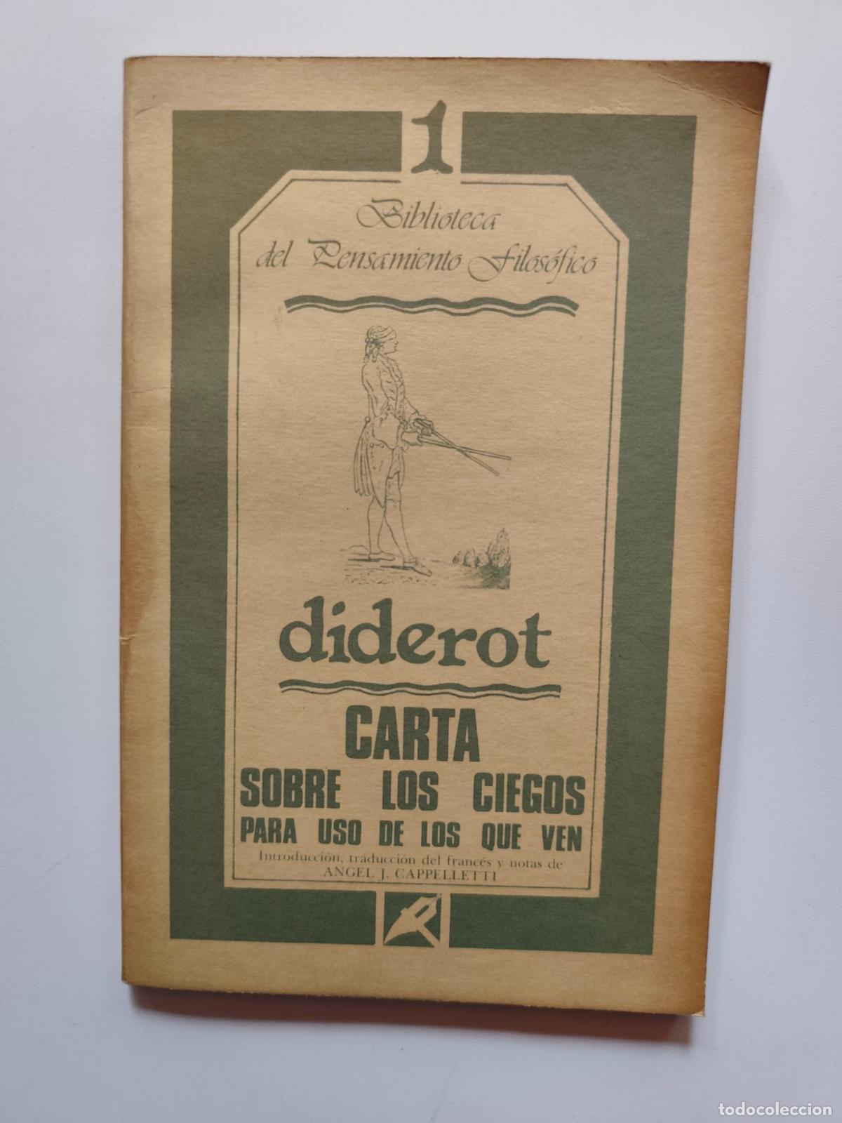 Libros: Diderot - Carta sobre los ciegos para uso de los que ven