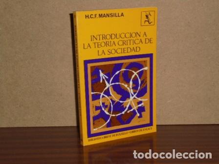 Livros em segunda m&atilde;o: INTRODUCCI&Oacute;N A LA TEOR&Iacute;A CR&Iacute;TICA DE LA SOCIEDAD - Mansilla, H. C. F.