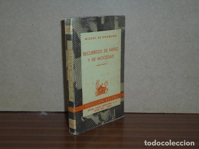 Libros: RECUERDOS DE NI&Ntilde;EZ Y DE MOCEDAD - Unamuno, Miguel de