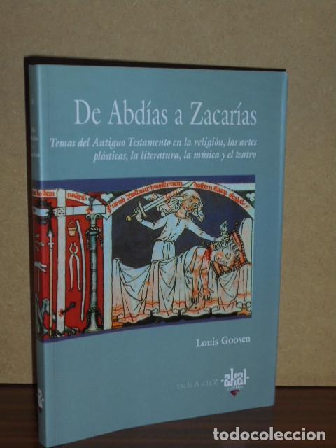 books: DE ABD&Iacute;AS A ZACAR&Iacute;AS - Temas del Antiguo Testamento en la religi&oacute;n, las artes pl&aacute;sticas, la literatu