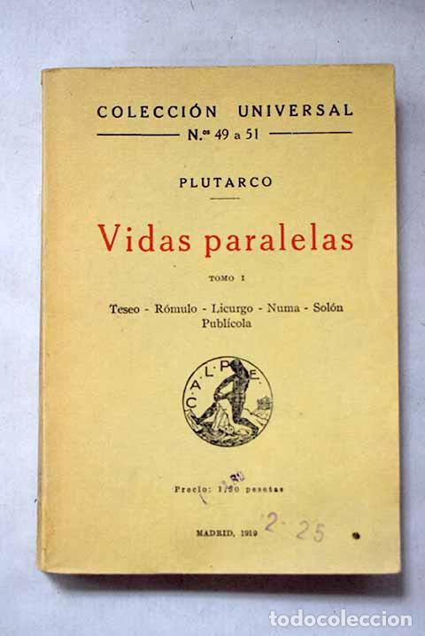 B&uuml;cher: Vidas Paralelas, Tomo I.- Plutarco