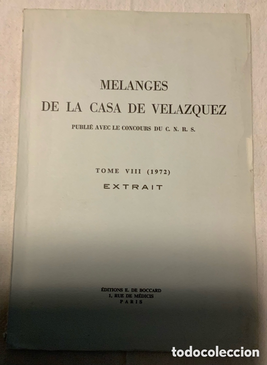 Libros: Melanges de la Casa de Velazquez. Edition E. De Bocccard. Paris - Foto 4