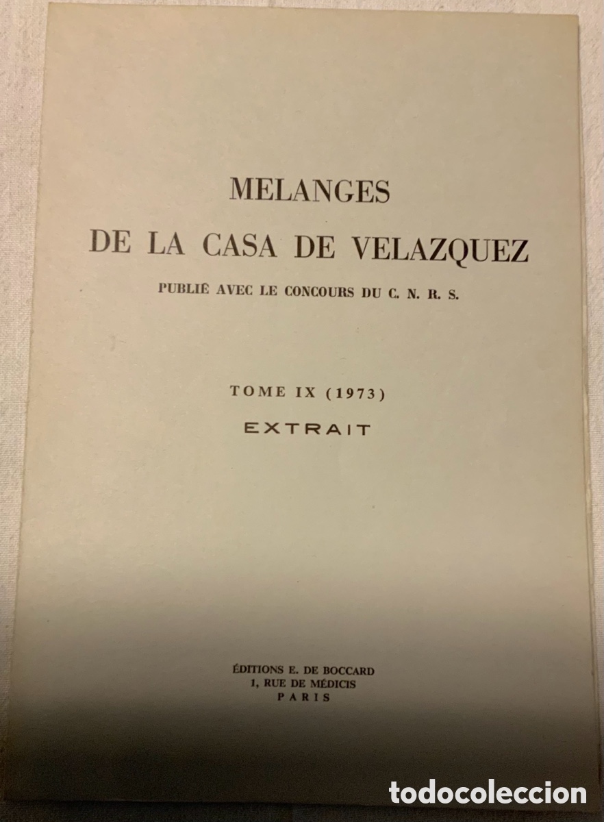 Libros: Melanges de la Casa de Velazquez. Edition E. De Bocccard. Paris - Foto 8