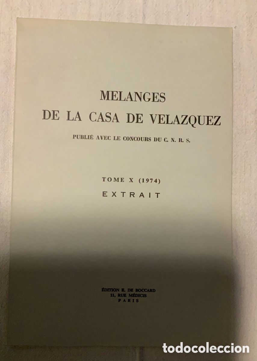 Libros: Melanges de la Casa de Velazquez. Edition E. De Bocccard. Paris - Foto 10