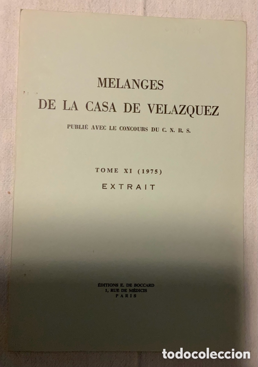 Libros: Melanges de la Casa de Velazquez. Edition E. De Bocccard. Paris - Foto 12