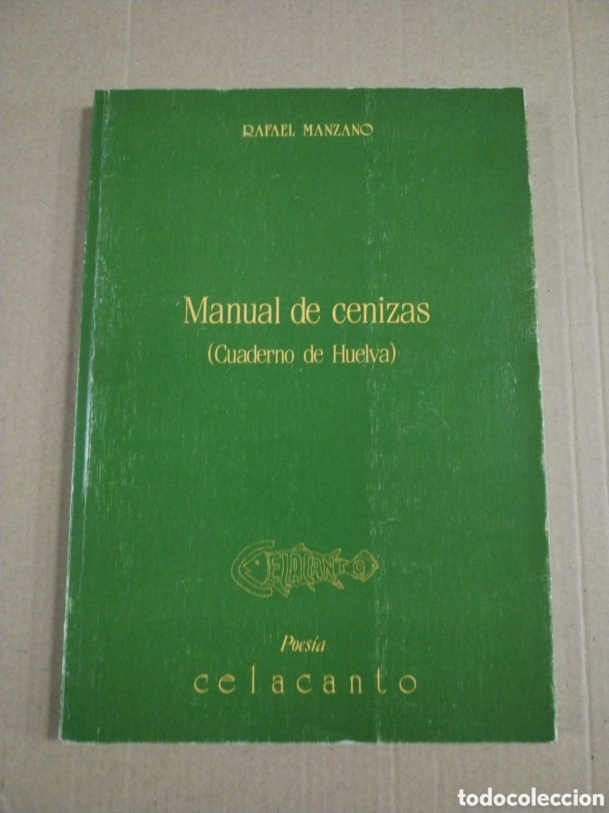 Libros: MANUAL DE CENIZAS- CUADERNO DE HUELVA - RAFAEL MANZANO - POESIA -CELACANTO -1988