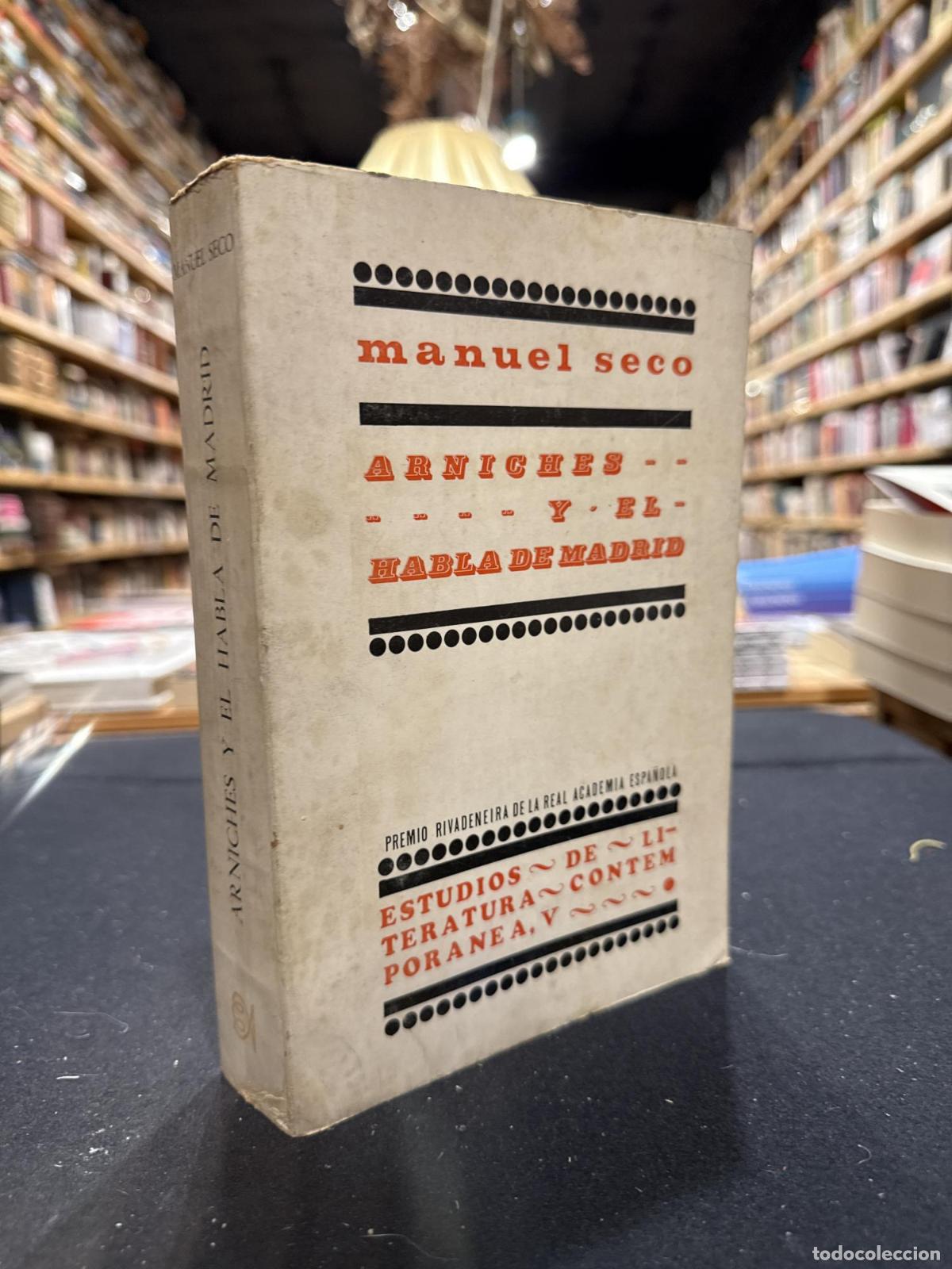 Libros: Arniches y el habla de Madrid - Manuel Seco