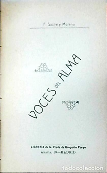Livros em segunda m&atilde;o: Voces del alma - SASTRE Y MORENO, F.: