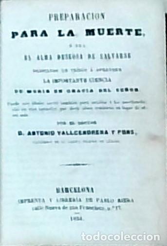 Libros: Preparaci&oacute;n para la muerte o sea el alma deseosa de salvarse dedicando un triduo a aprender la impor