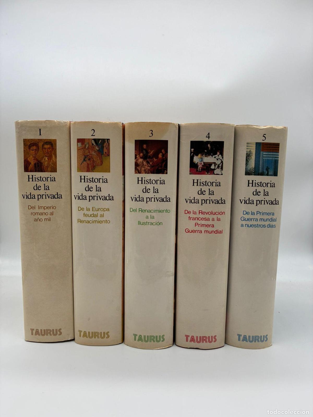 Libros: VVAA. - Historia de la vida privada (5 Vol.).