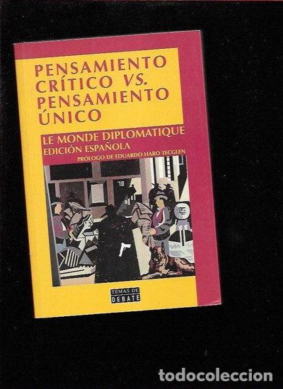 Livros em segunda m&atilde;o: Pensamiento cr&iacute;tico vs. pensamiento &uacute;nico- 9788483061046