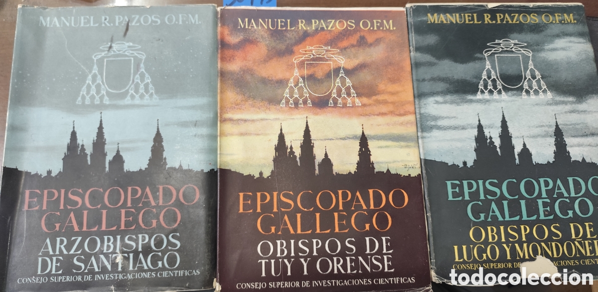 Libros: EPISCOPADO GALLEGO A LA LUZ DE DOCUMENTOS ROMANOS. Los 3 tomos. Completo. 1&ordf; Edici&oacute;n. A&ntilde;o 1946 - PAZ