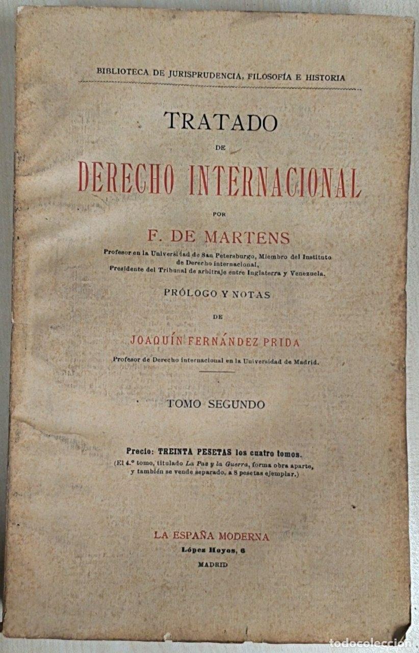 Libros: TRATADO DE DERECHO INTERNACIONAL Tomo Segundo