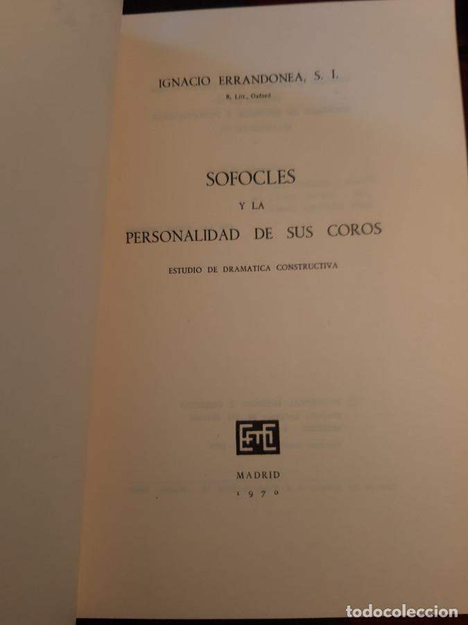 Libros: S&oacute;focles y la personalidad de sus coros - Ignacio Errandonea, S.L. - Foto 2
