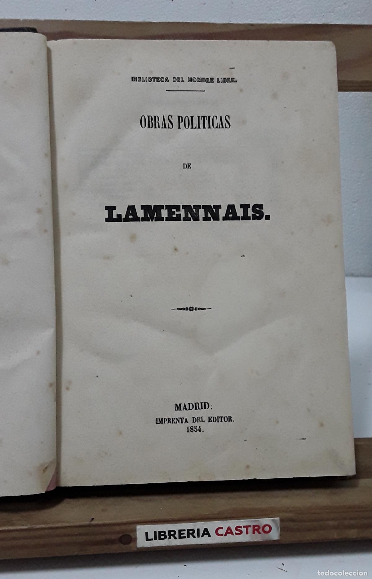 Libros: Obras pol&iacute;ticas de Lamennais - Lamennais.