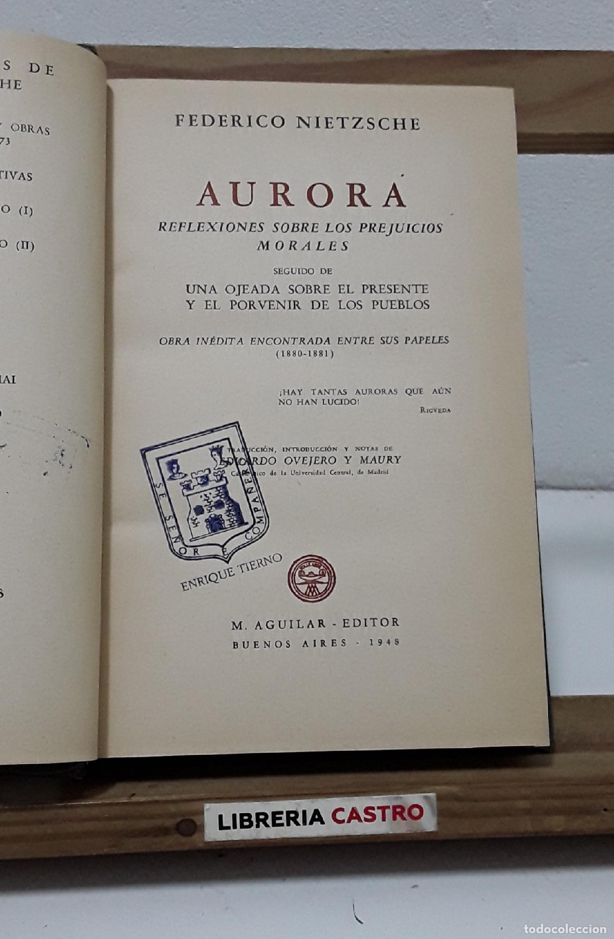 Libros: Obras Completas Nietzsche. Tomo V. Aurora. Reflexiones sobre los prejuicios morales - Federico Nietz