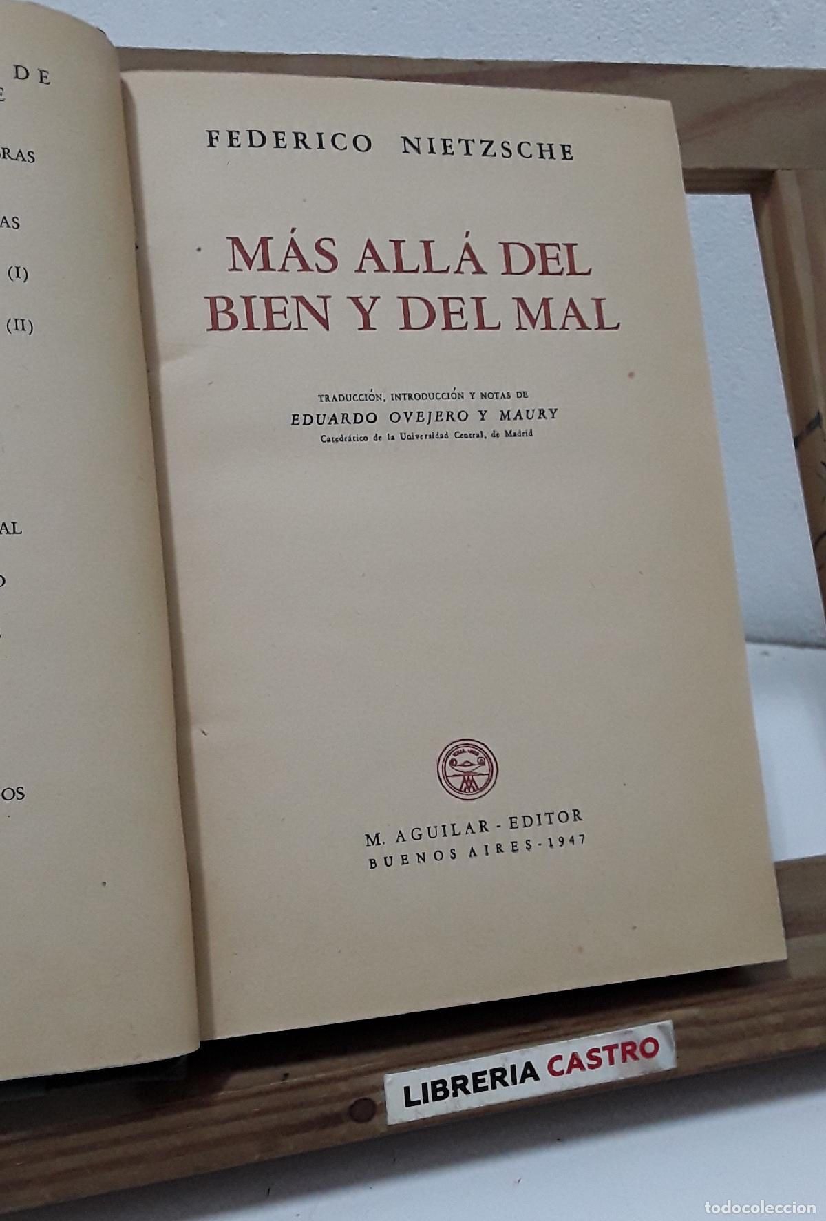 Libros: Obras Completas Nietzsche. Tomo VIII. M&aacute;s all&aacute; del bien y del mal - Federico Nietzsche.