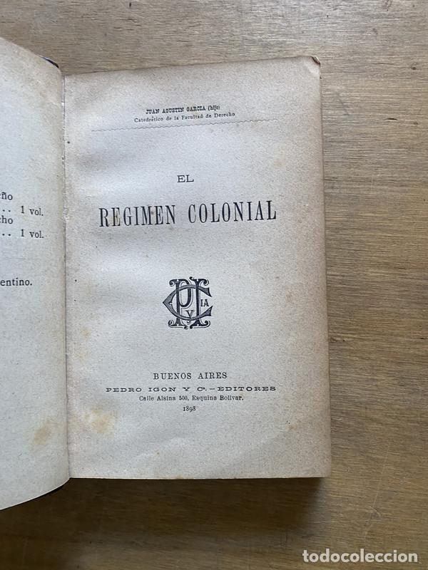 B&uuml;cher: El Regimen Colonial - Garcia Juan Agustin (hijo)