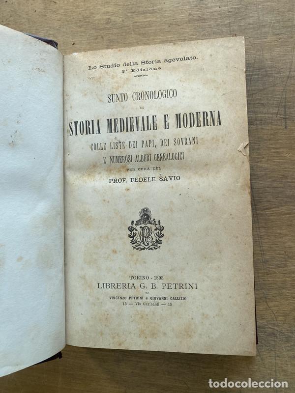 B&uuml;cher: Sunto Cronologico di Storia Medievale e Moderna - Savio Fedele